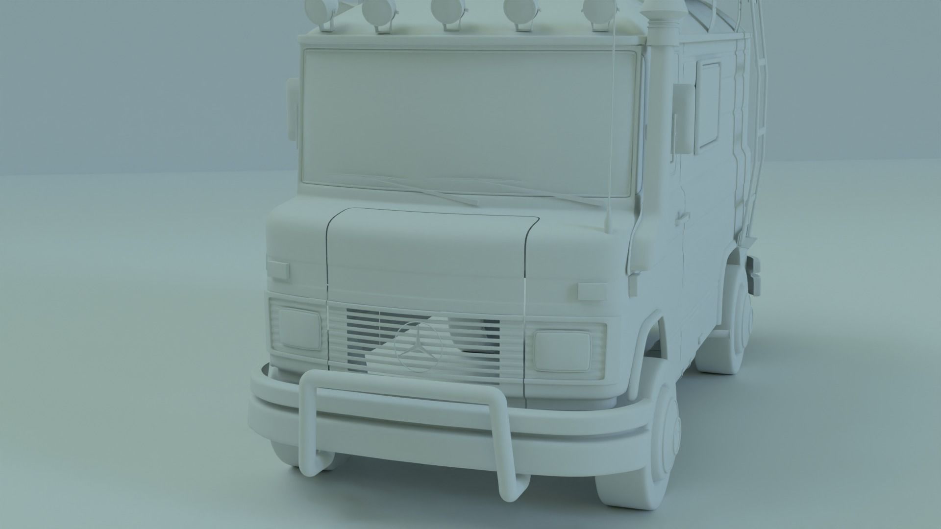 Mercedes 508 L Caravan Truck  3D model_12