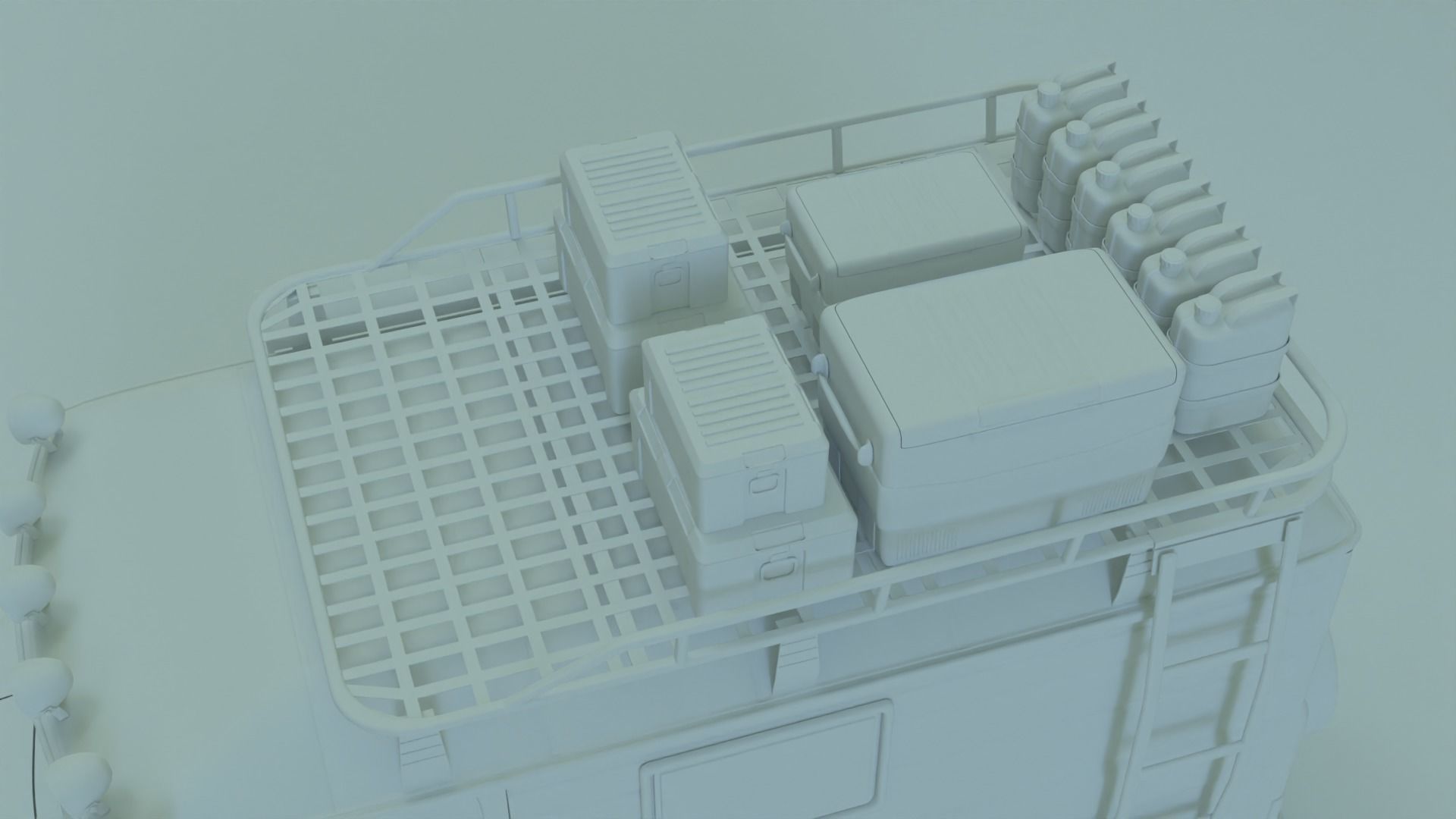 Mercedes 508 L Caravan Truck  3D model_15