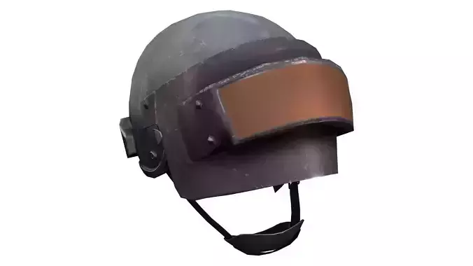 Futuristic Sci-fi Helmet With Visor Low-poly 3D model
