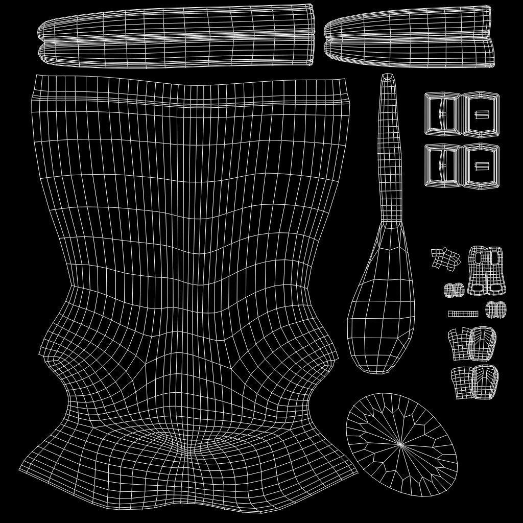 No Heel Boots with Rivets Low-poly 3D model_17