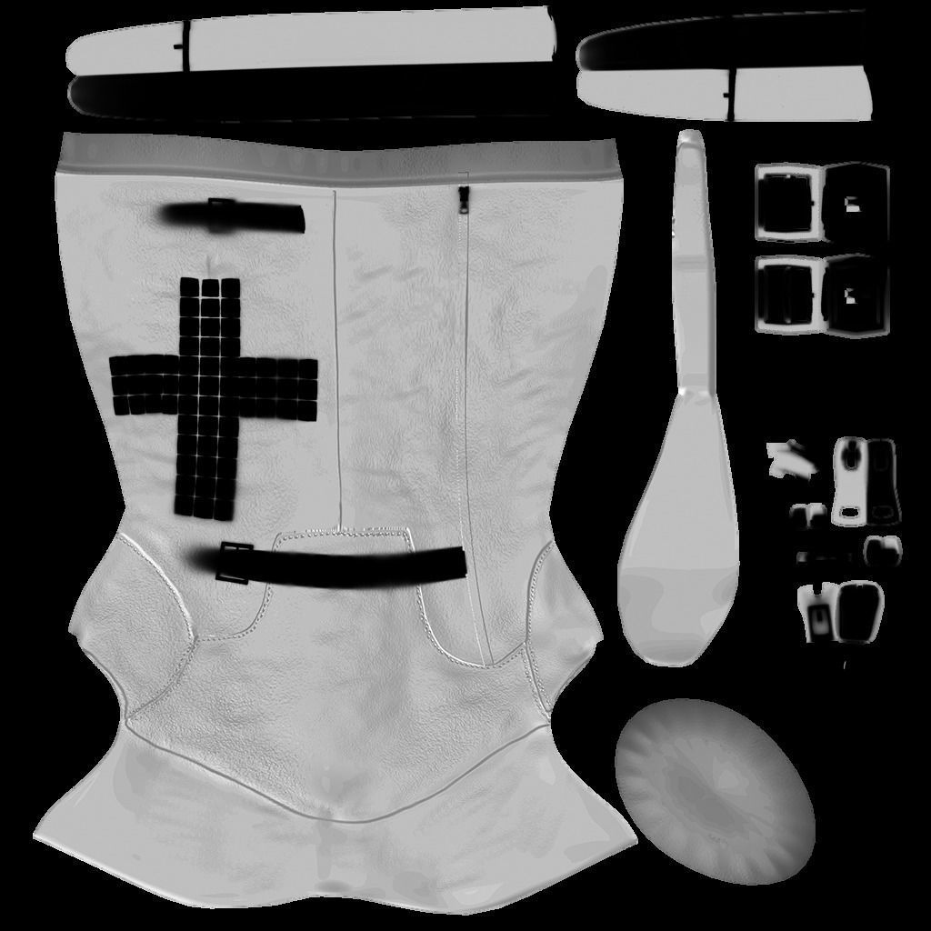 No Heel Boots with Rivets Low-poly 3D model_15