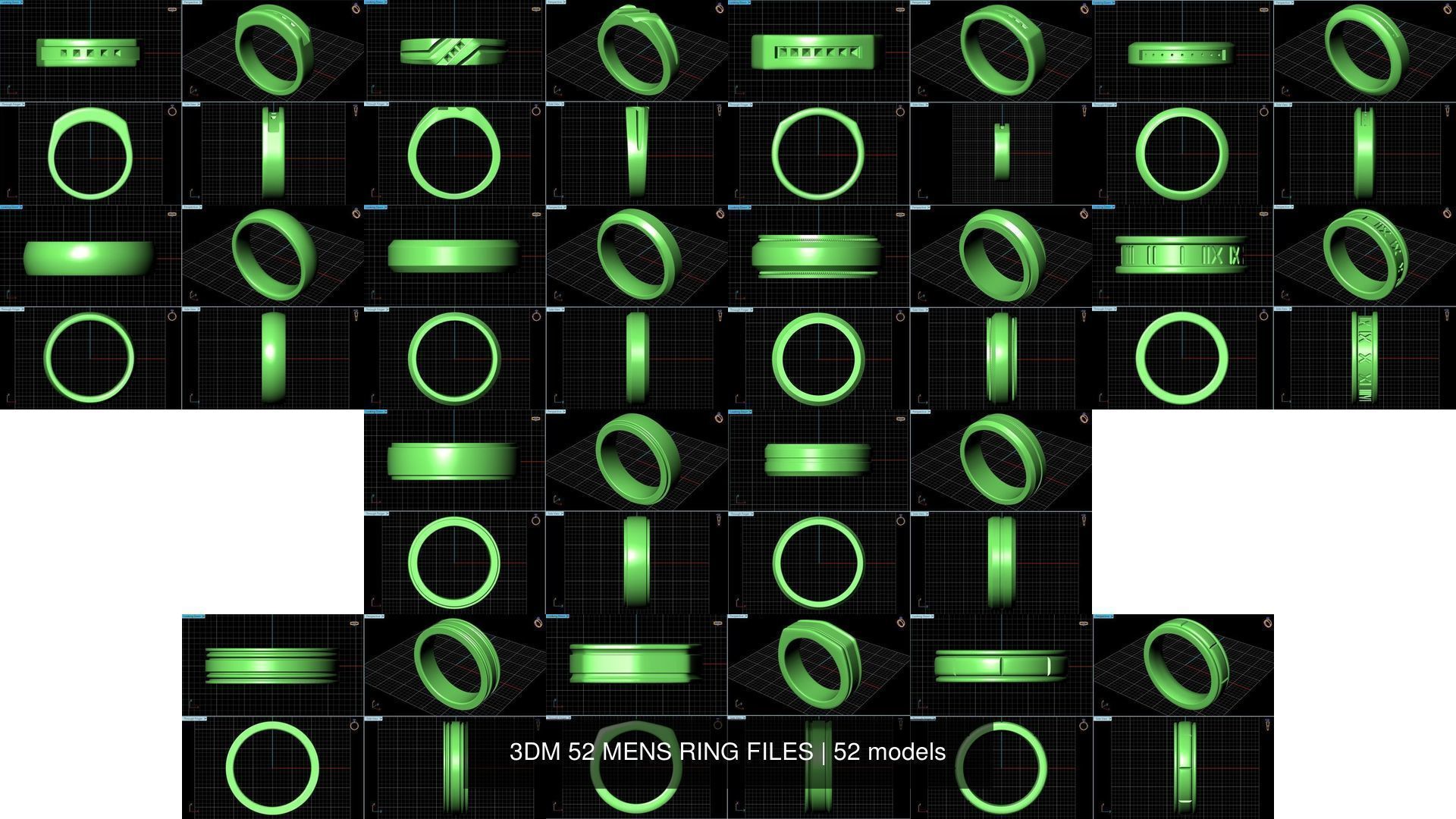 3DM 52 MENS RING FILES 3D Model Collection_4