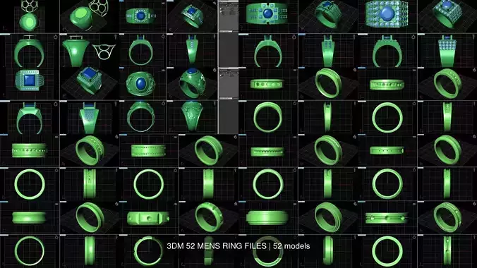 3DM 52 MENS RING FILES 3D Model Collection