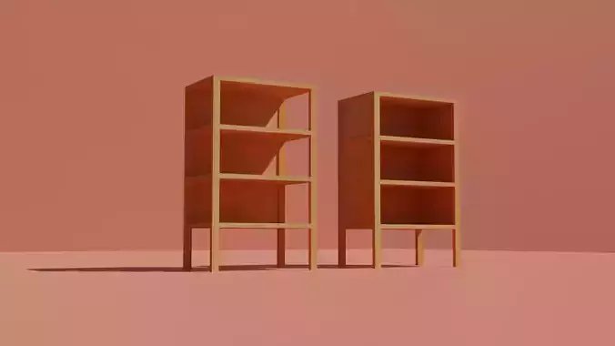 wood shelves