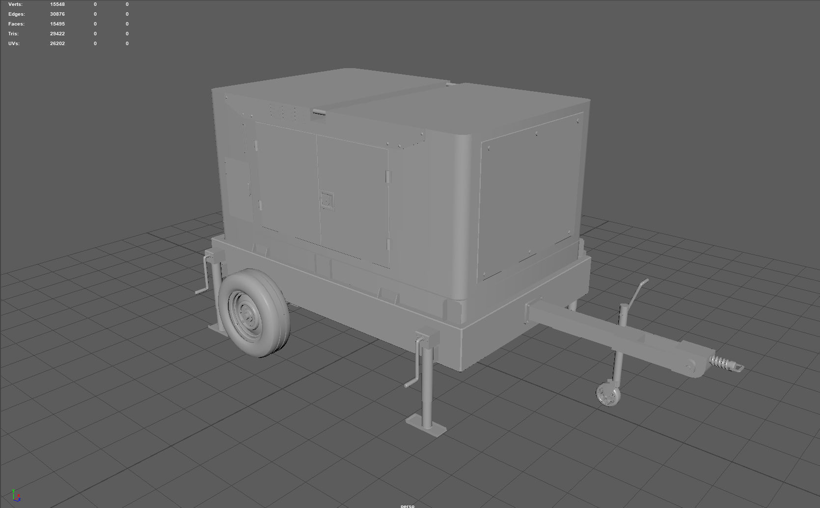 Portable Diesel Generator Set Low-poly 3D model_5