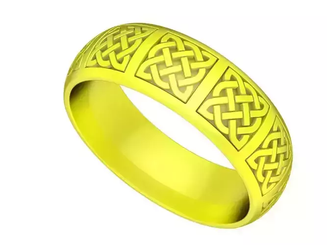 24k korean texture art men ring 4906