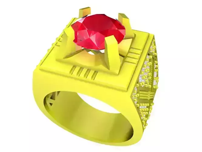 elegant korean diamond men ring 4913