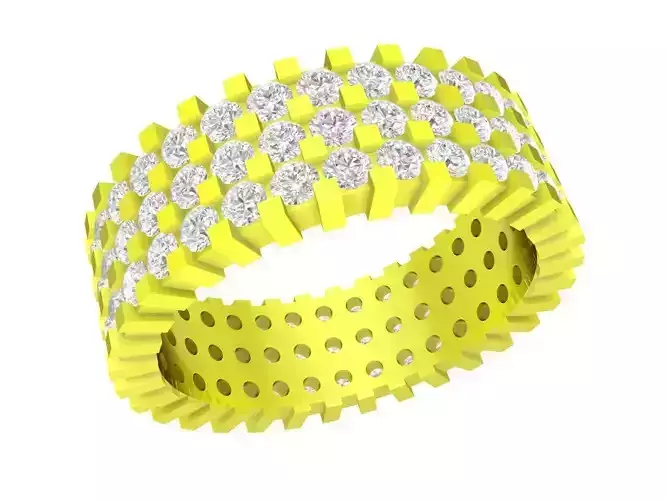 luxury hongkong diamond women band ring 4921