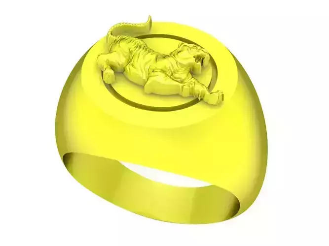 zodiac fengshui tiger men ring 4924