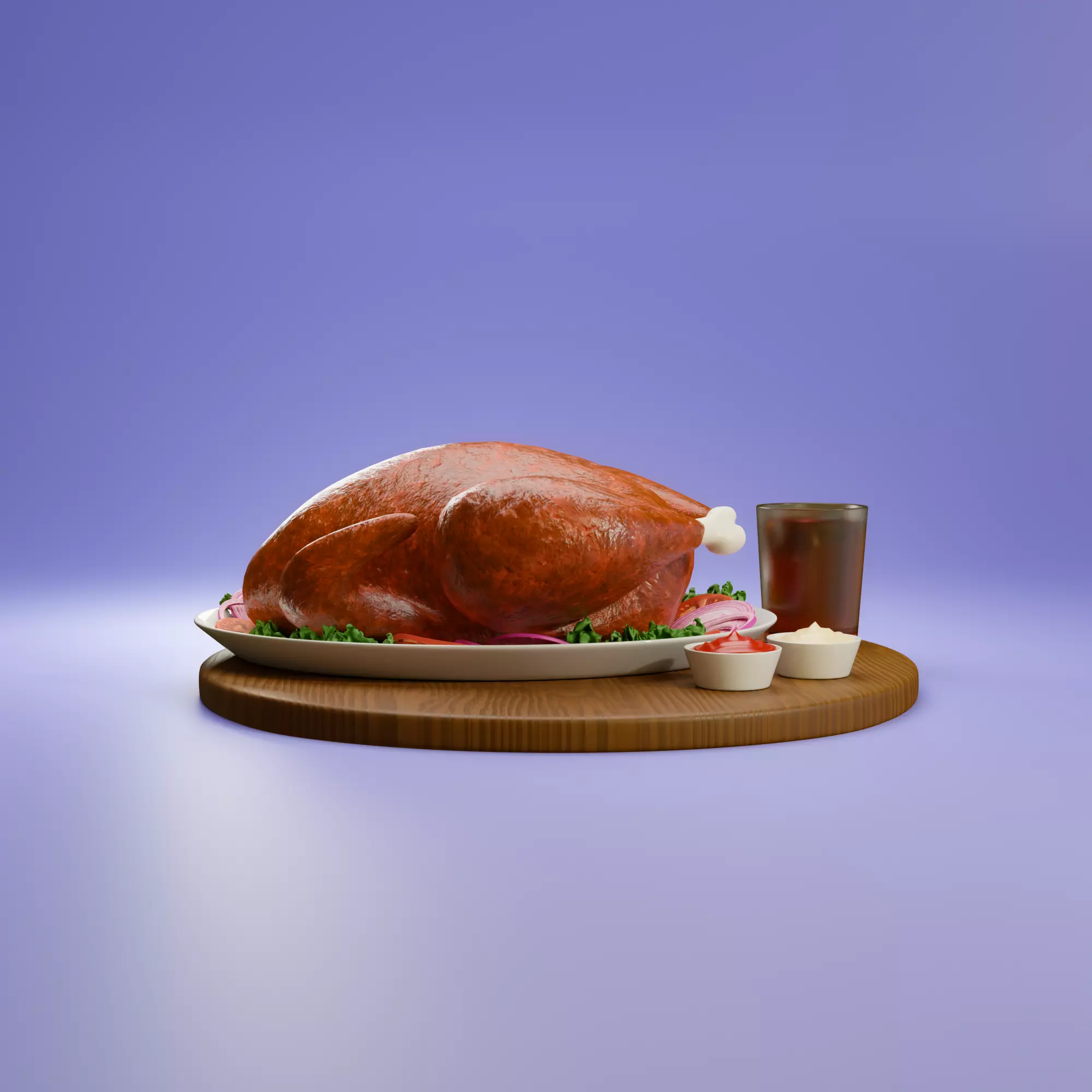 grilled chicken 3D model