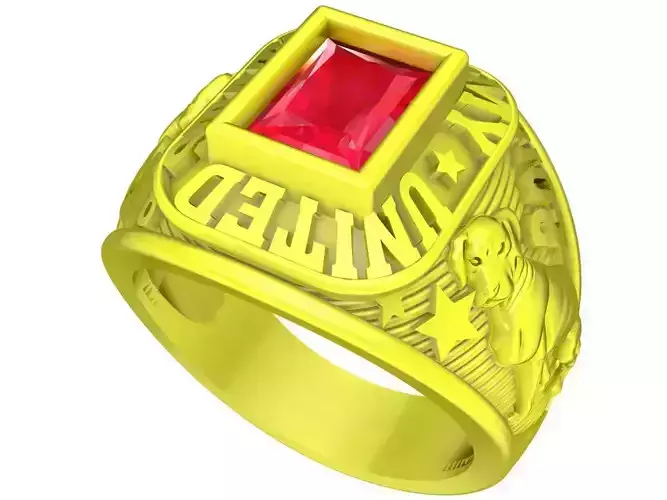 usa army texture cute dog men ring 4931