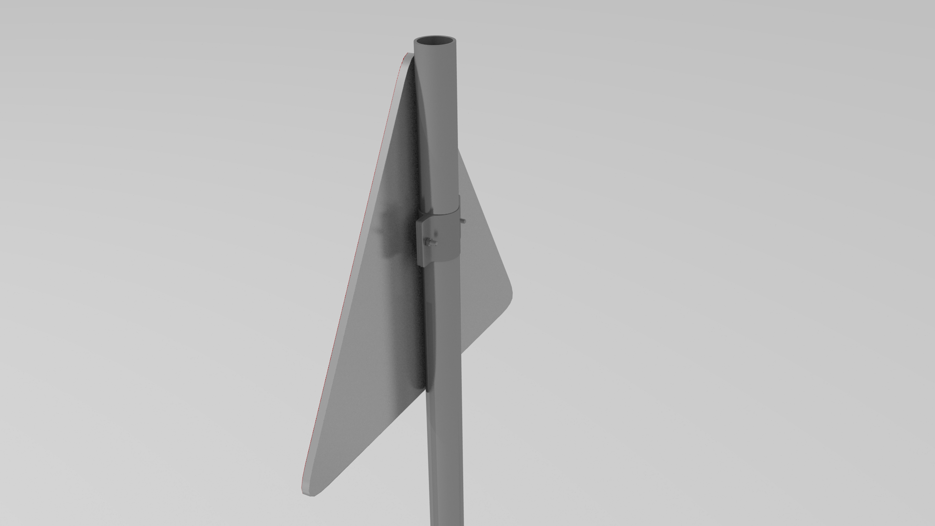 Roundabout ahead sign 3D model_2