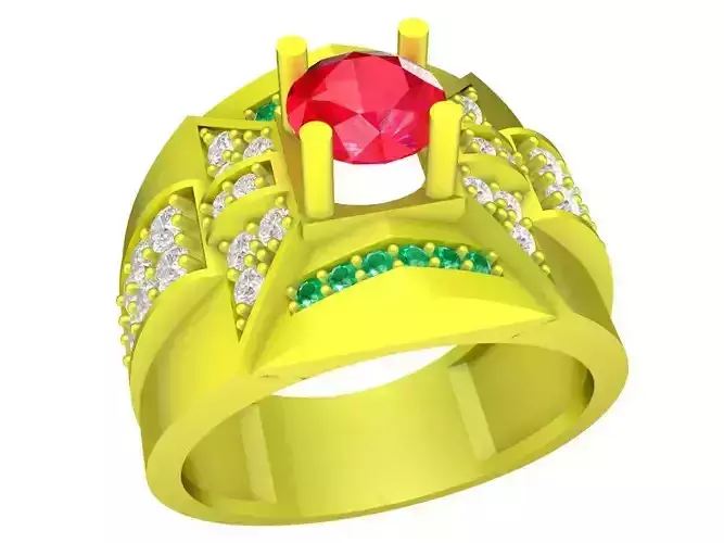 luxury korean diamond men ring 4934