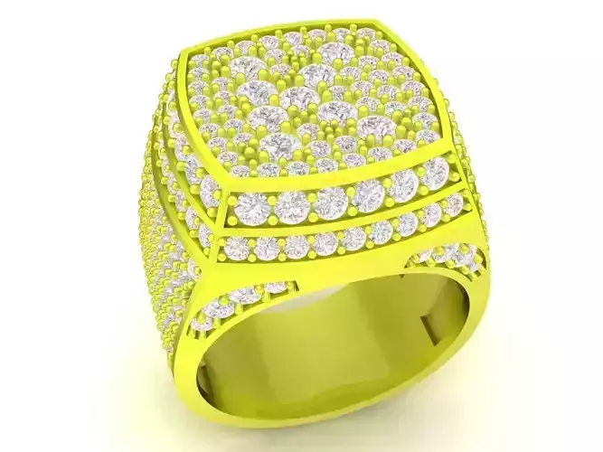 hongkong diamond men ring 4936