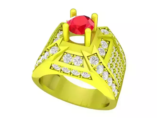 hongkong diamond men ring 4943