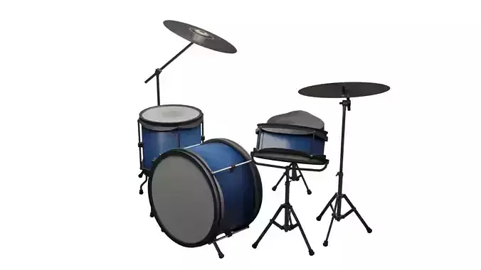 Drum Model Low-poly 3D model