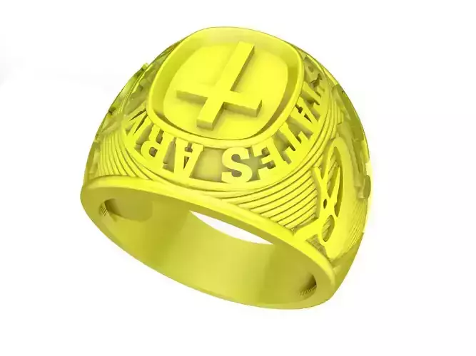 vietnamese usa army cross men ring 4945
