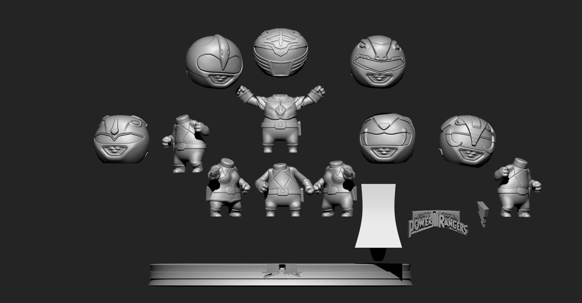 power rangers mini 3D print model_2