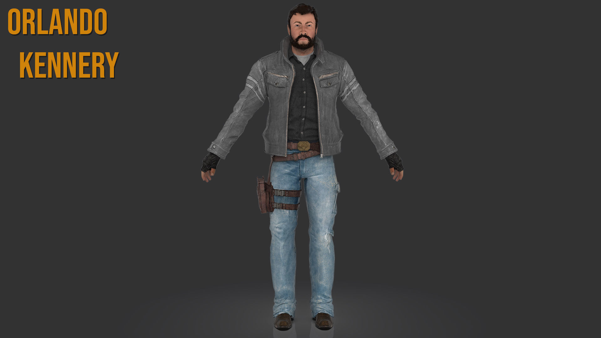 Game Character Orlando Kennery Low-poly 3D model_1
