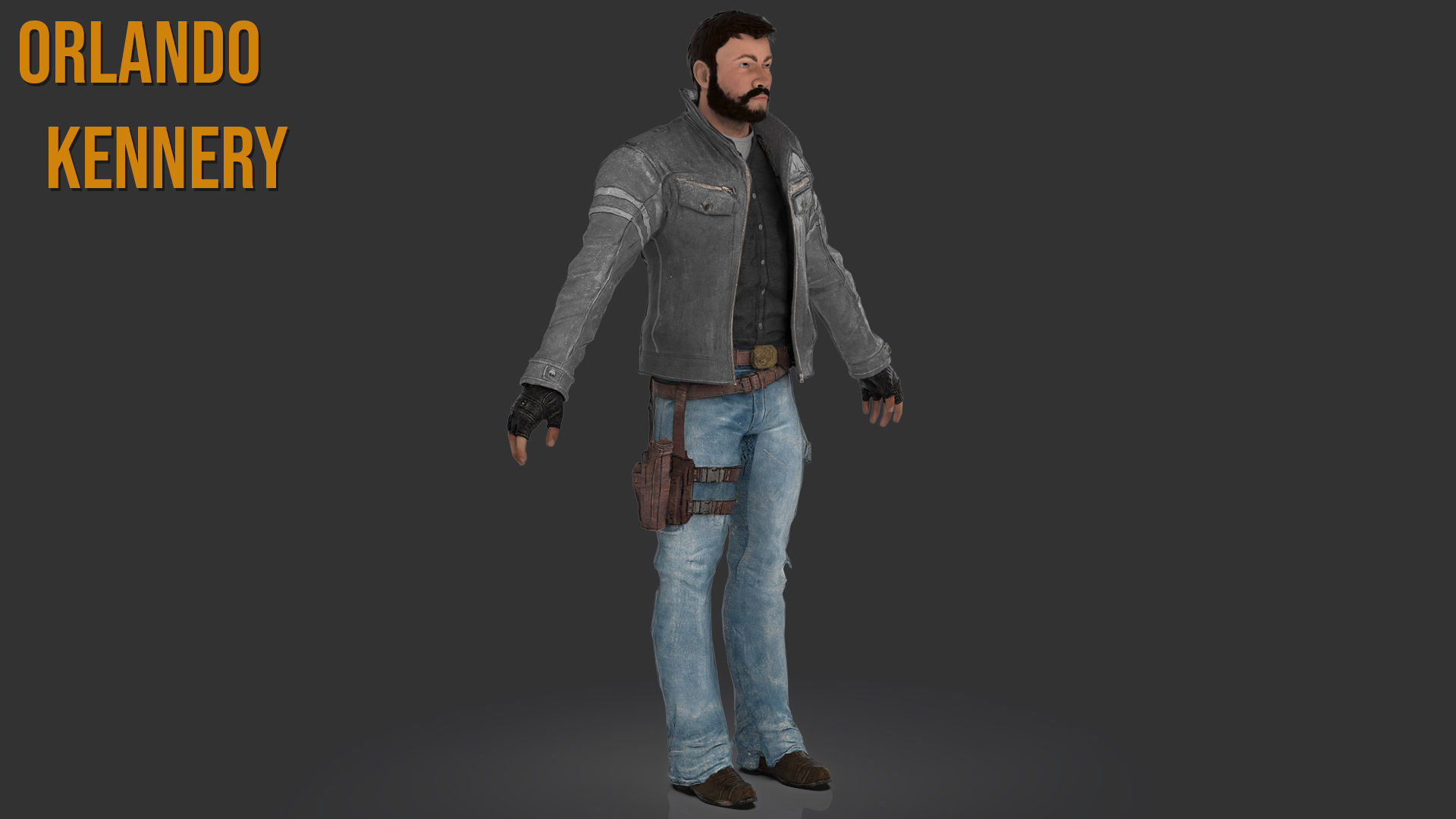 Game Character Orlando Kennery Low-poly 3D model_2