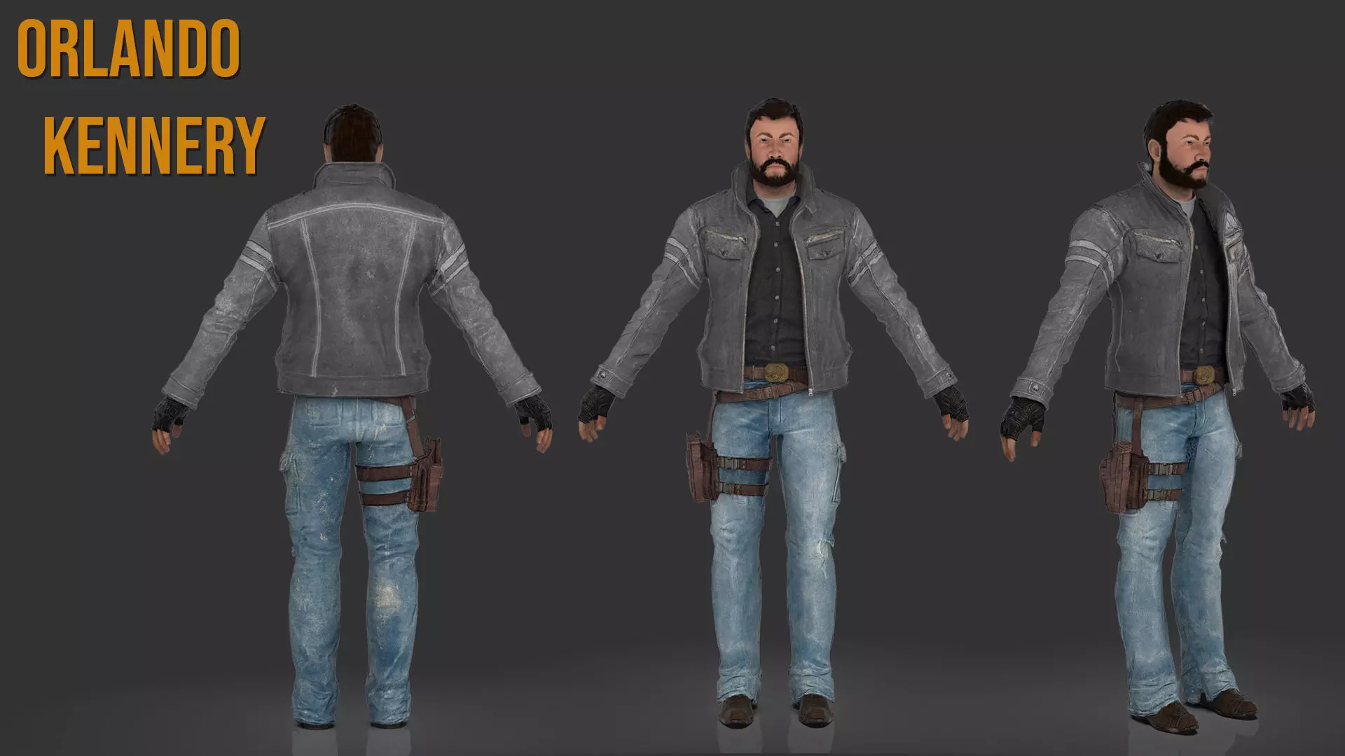 Game Character Orlando Kennery Low-poly 3D model_0