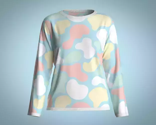 Girls-clouds Camo Tops