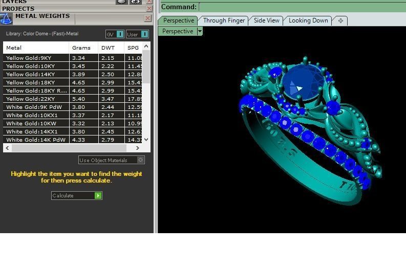 floral solitaire set 3D print model_4