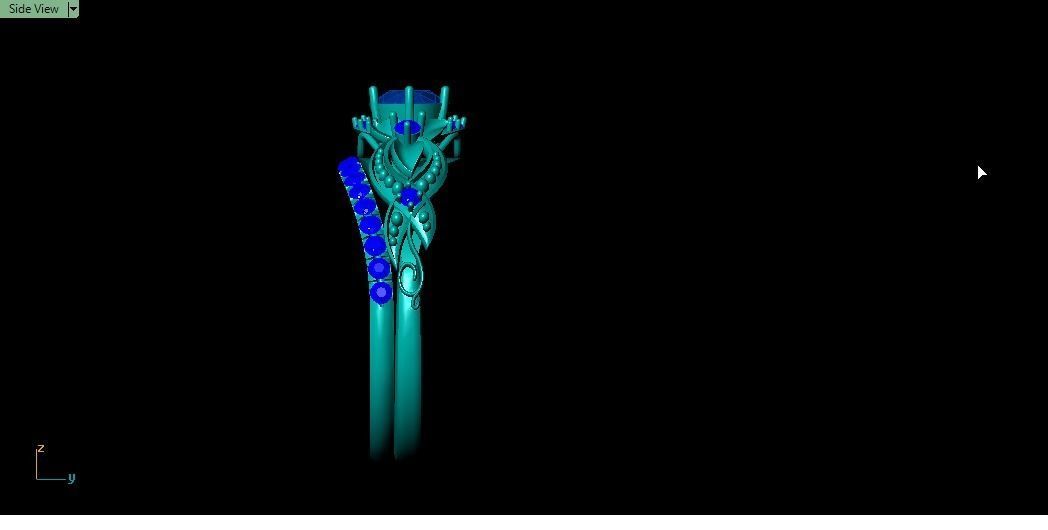 floral solitaire set 3D print model_7