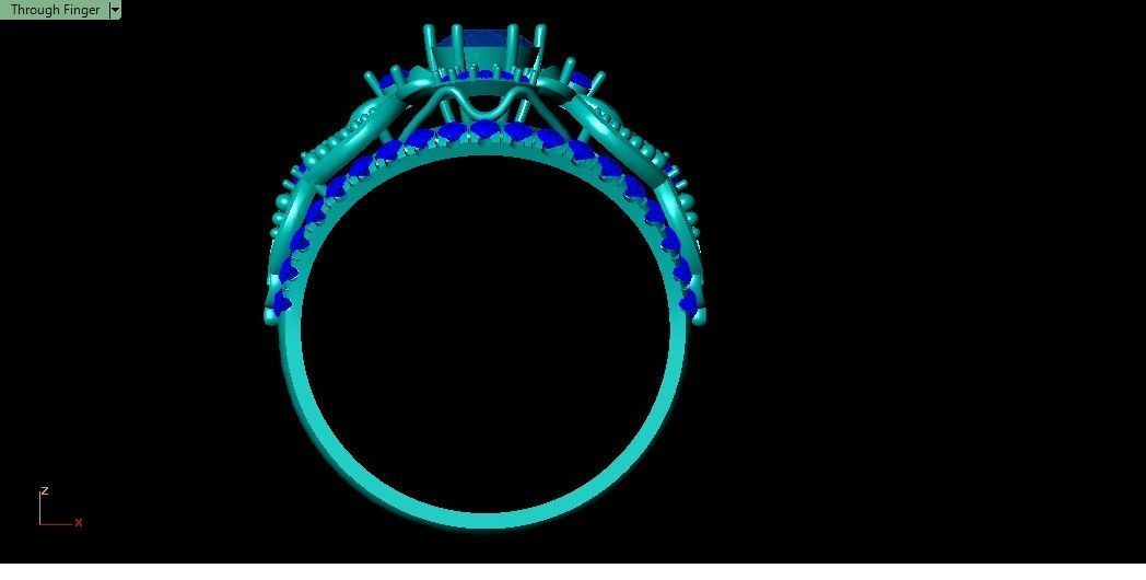 floral solitaire set 3D print model_8