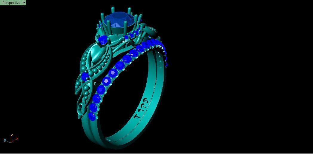 floral solitaire set 3D print model_11