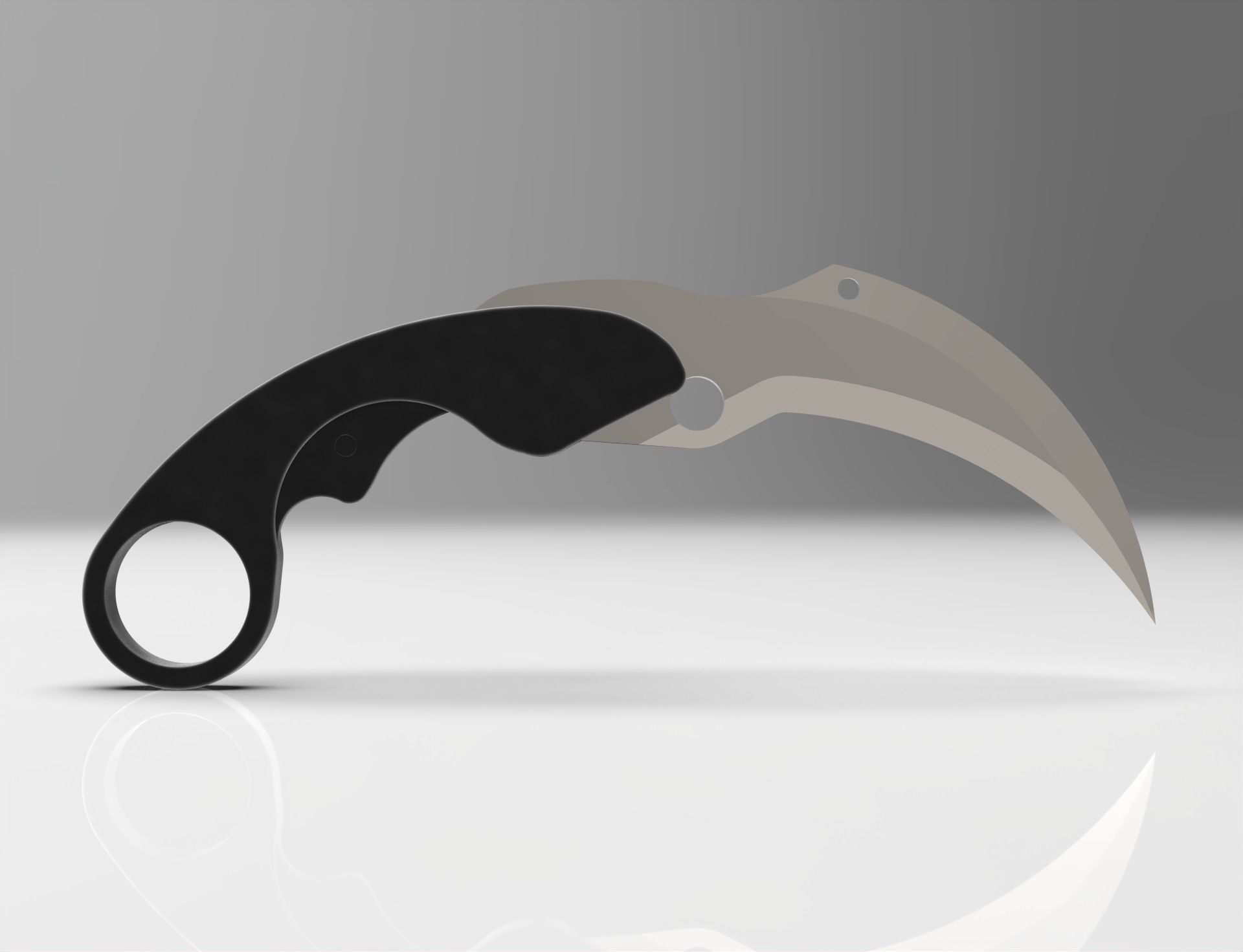 Karambit knife 3D print model_1