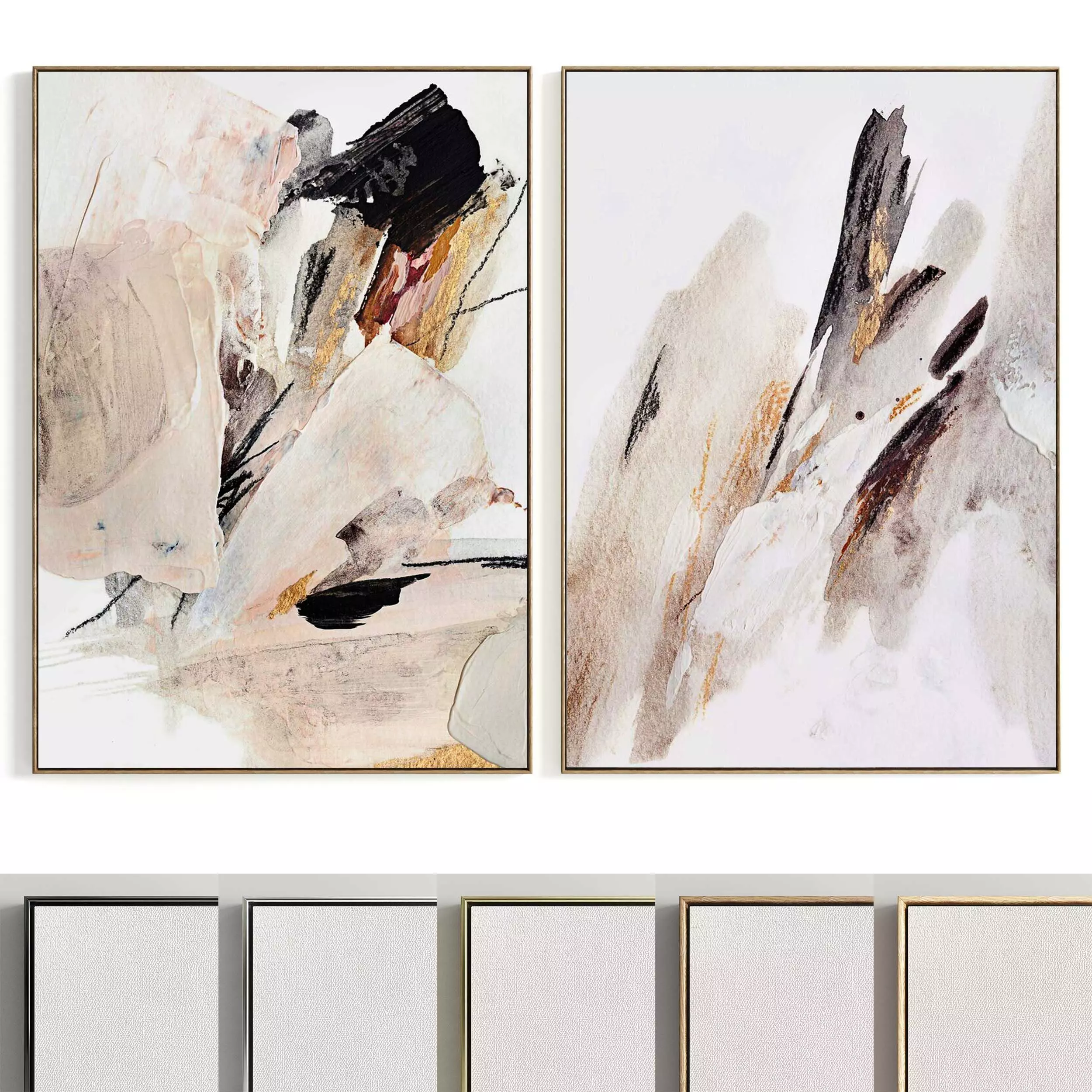 Plaster Two Photo Frame 195 Low-poly 3D model_0