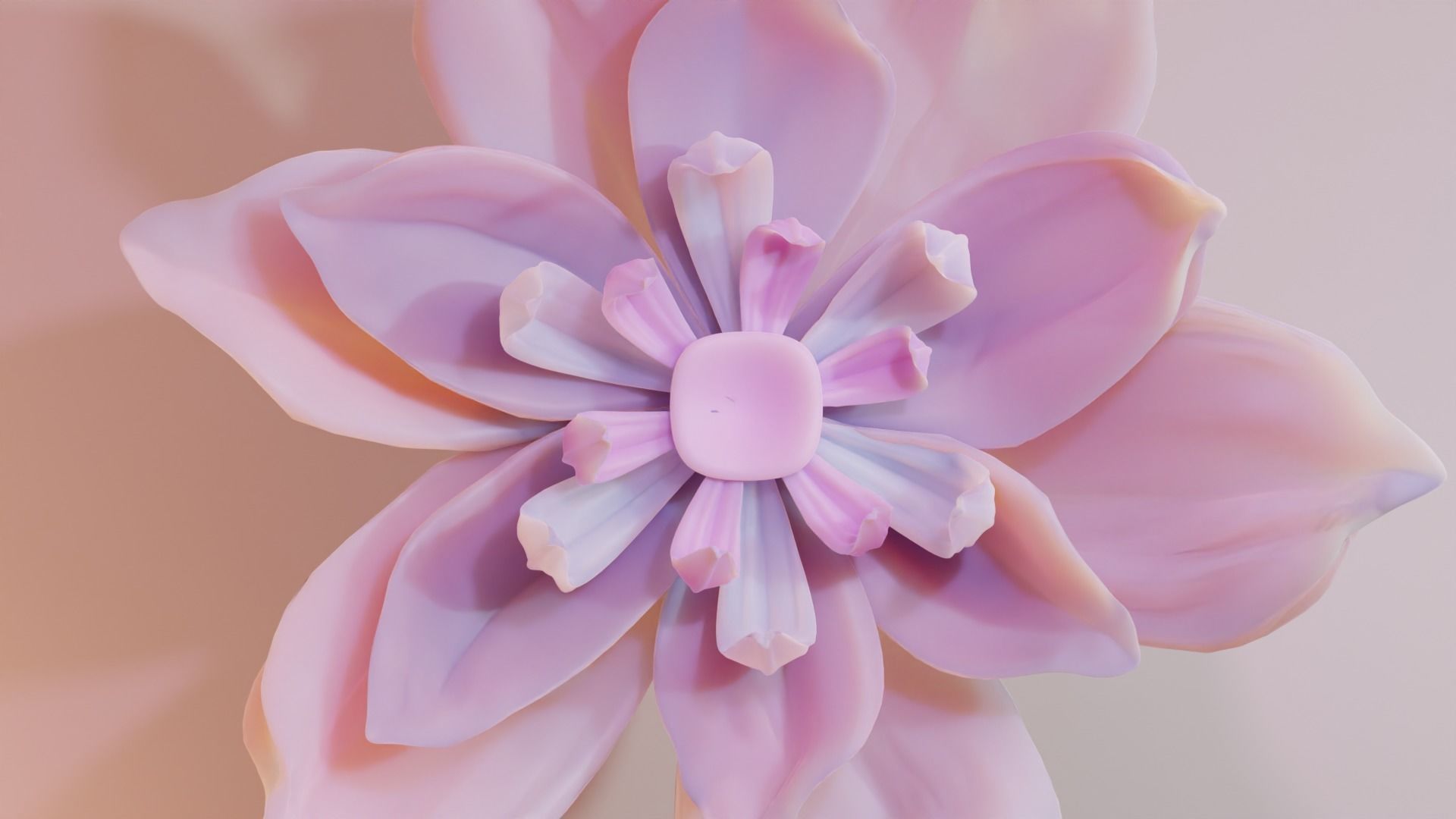 Flower model 3D model_2