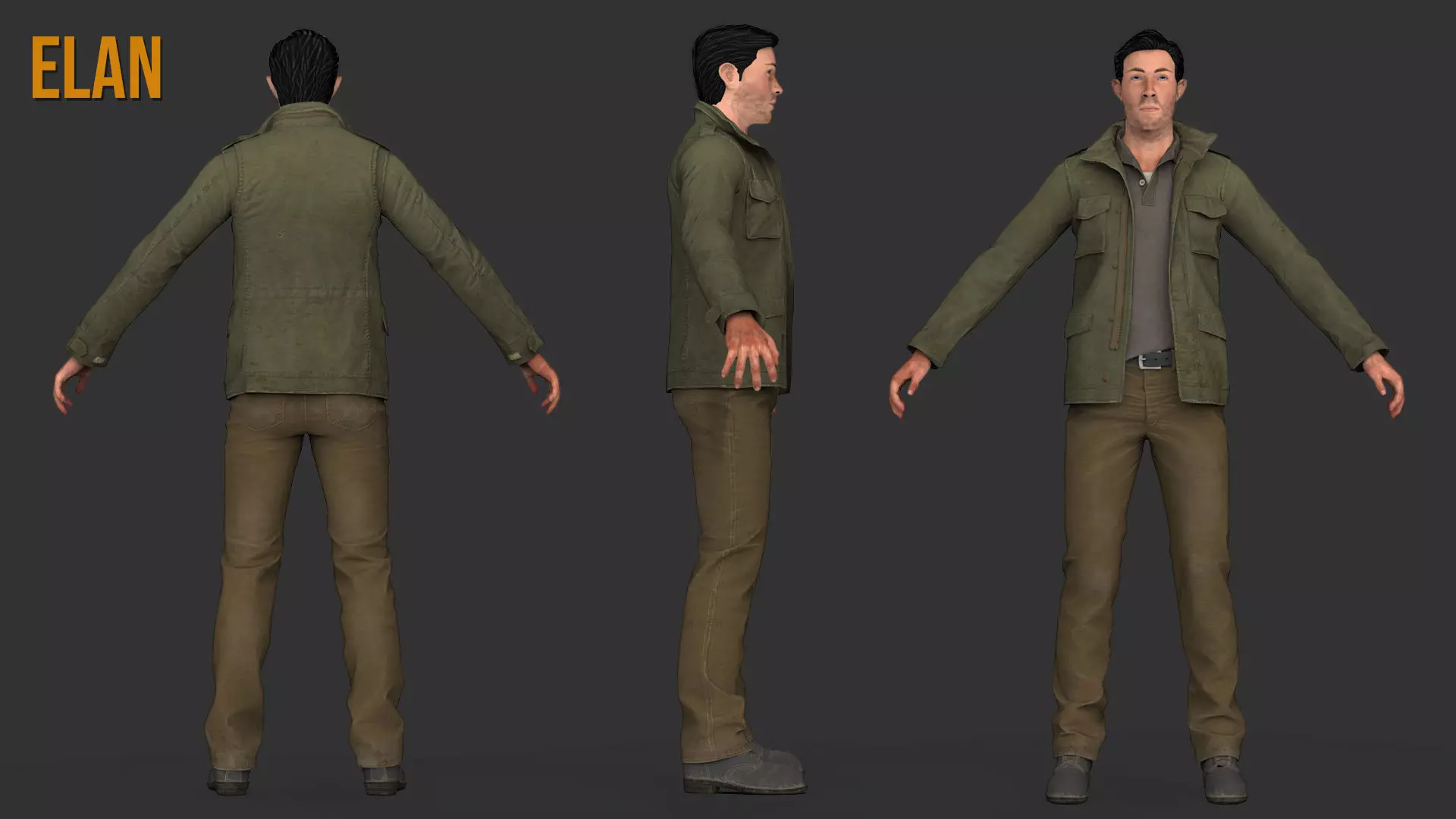 Low Poly Game Character Elan Boy Low-poly 3D model