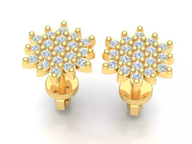 Earrings Snowflake 3D print model_0