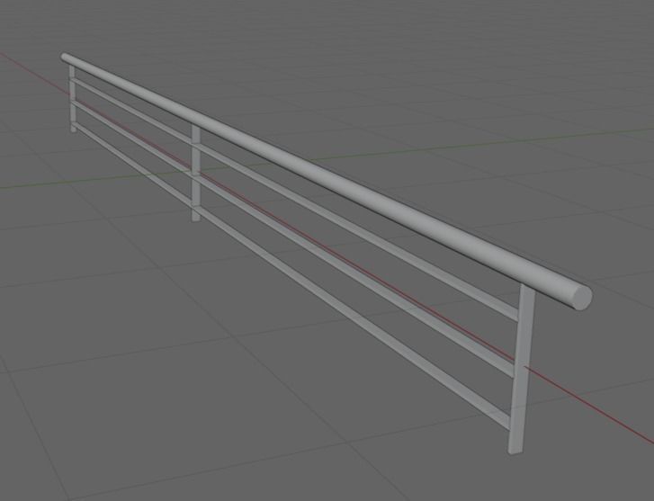 Skate Handrail 1 3D model_1