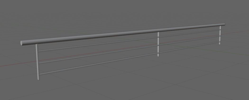Skate Handrail 1 3D model_2