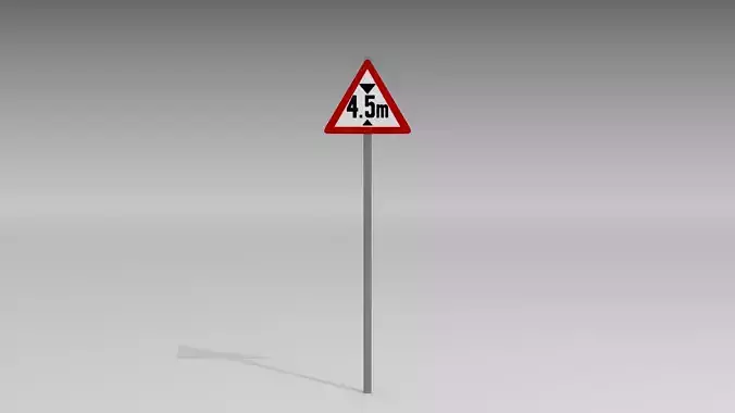 Maximum height sign 3D model