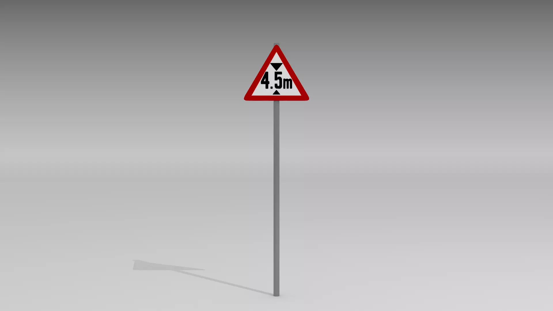 Maximum height sign 3D model_0
