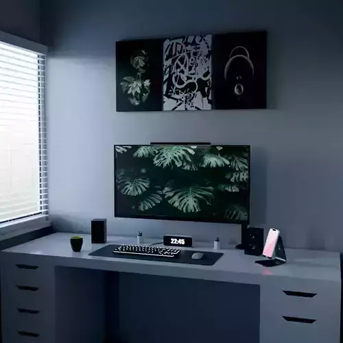 Modern Computer Desk 2 by Nikdox  3D model