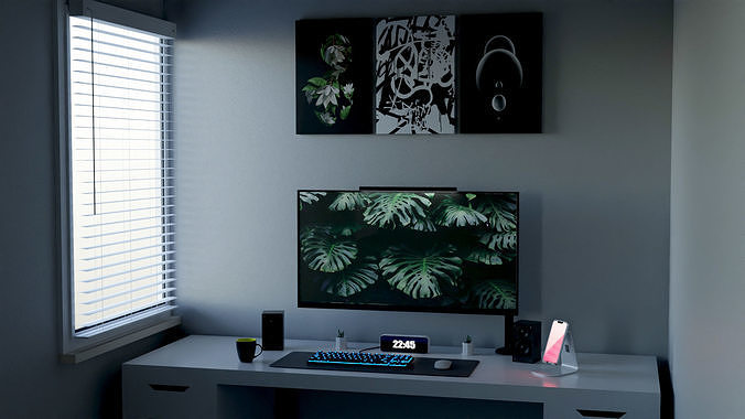 Modern Computer Desk 2 by Nikdox  3D model 2
