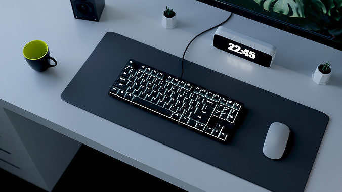 Modern Computer Desk 2 by Nikdox  3D model 7