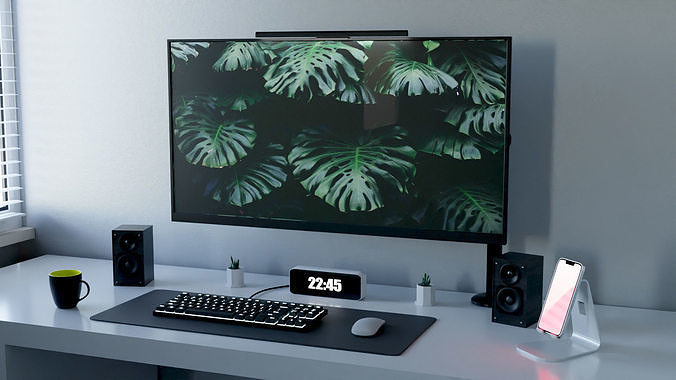 Modern Computer Desk 2 by Nikdox  3D model 5