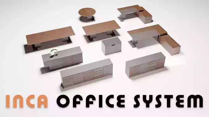 Executive Inca Office System 3D model
