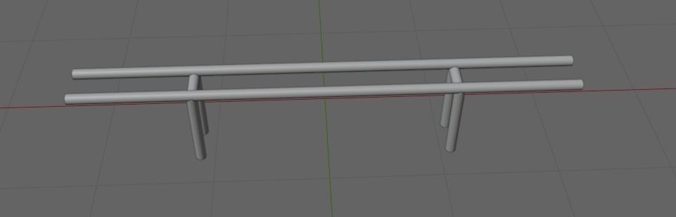 Skate Handrail 2 3D model_1