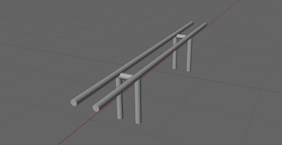 Skate Handrail 2 3D model_2