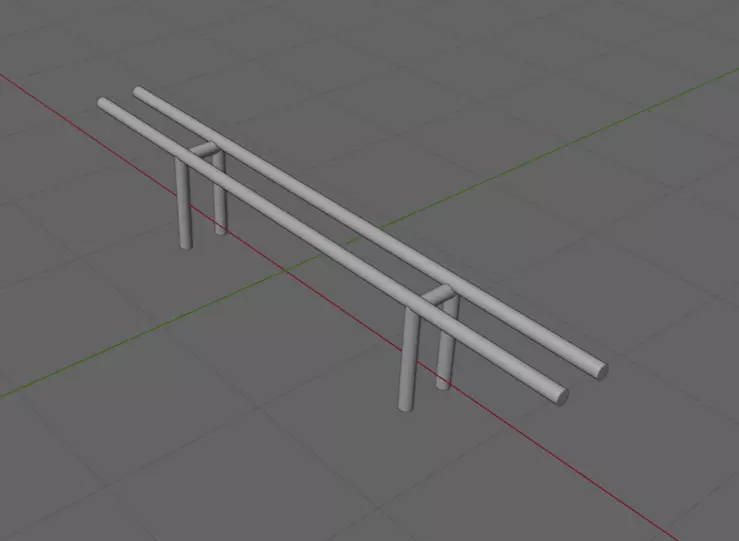 Skate Handrail 2 3D model_0