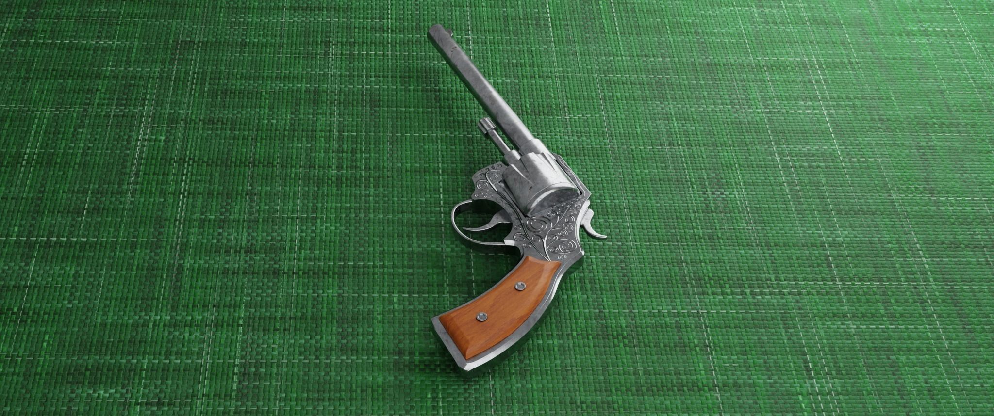 Revolver Gun Free low-poly 3D model_2