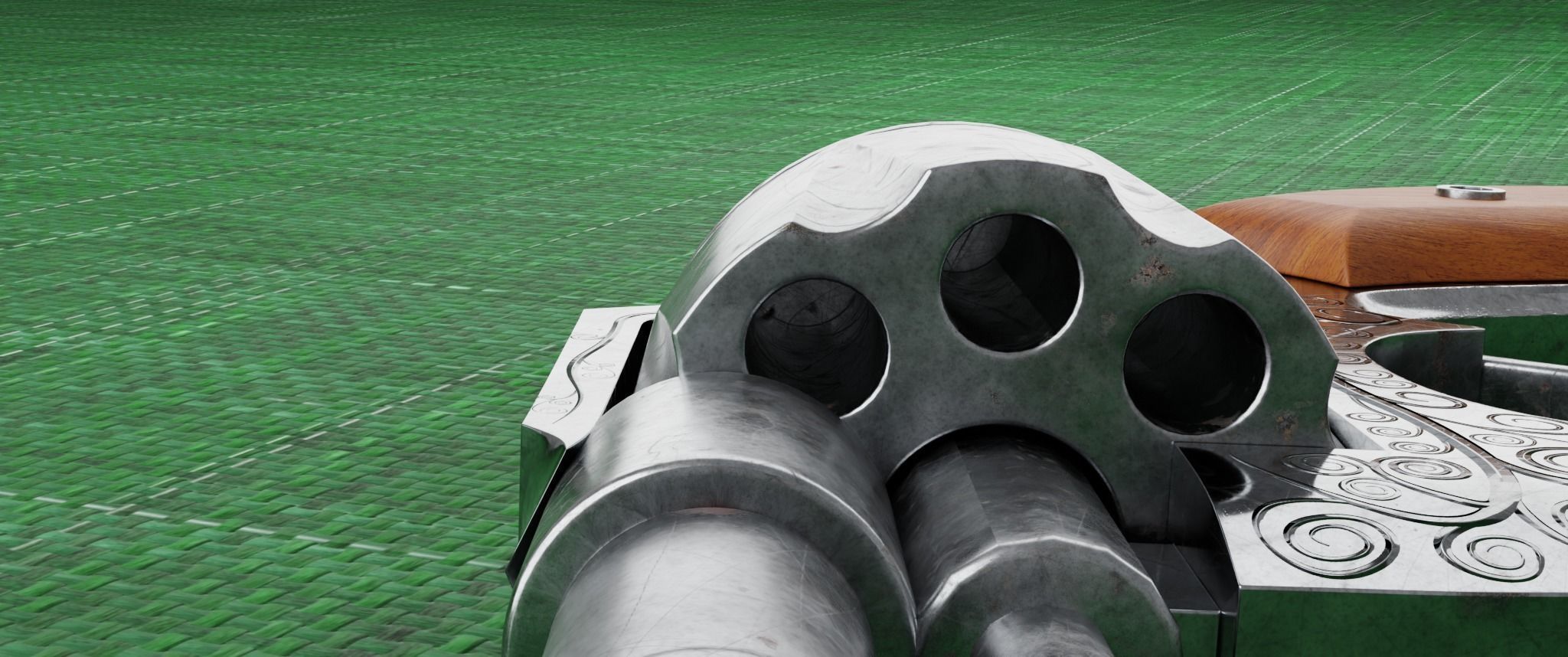 Revolver Gun Free low-poly 3D model_7