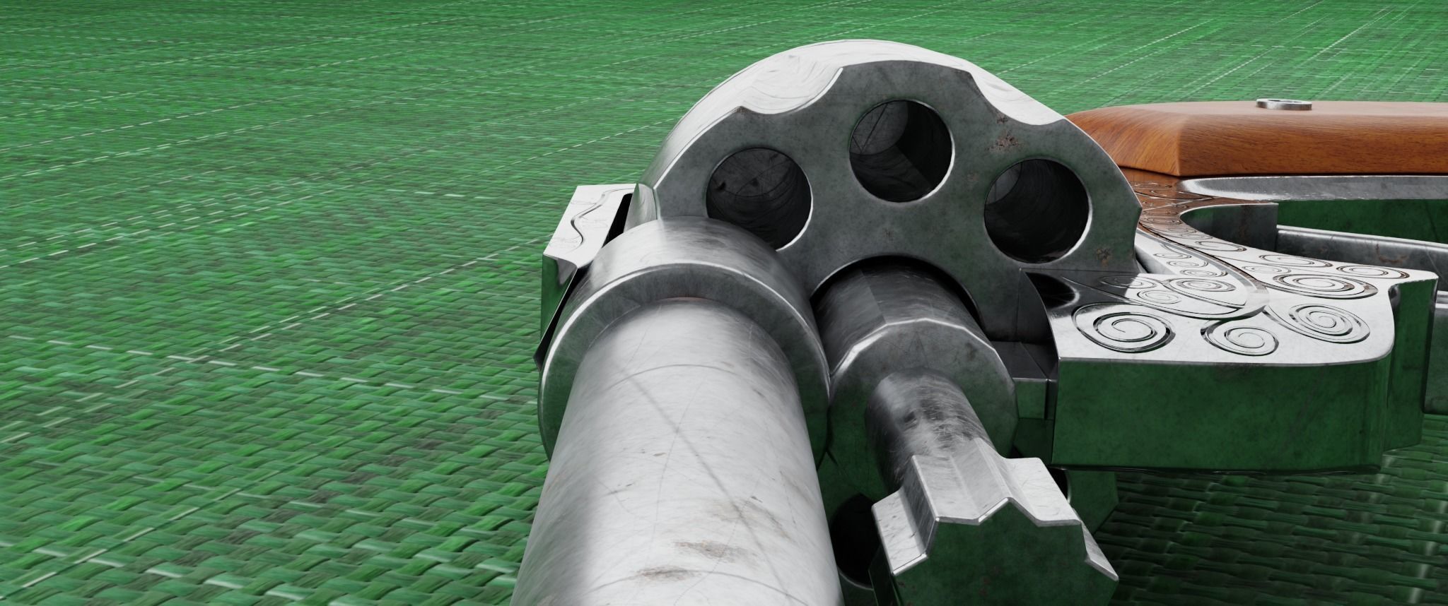 Revolver Gun Free low-poly 3D model_6